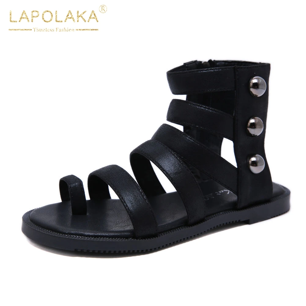 

Lapolaka On Sale Fashion Female Sandal Comfortable Flat Summer Sandals Woman Leisure Gladiator Shoes Women