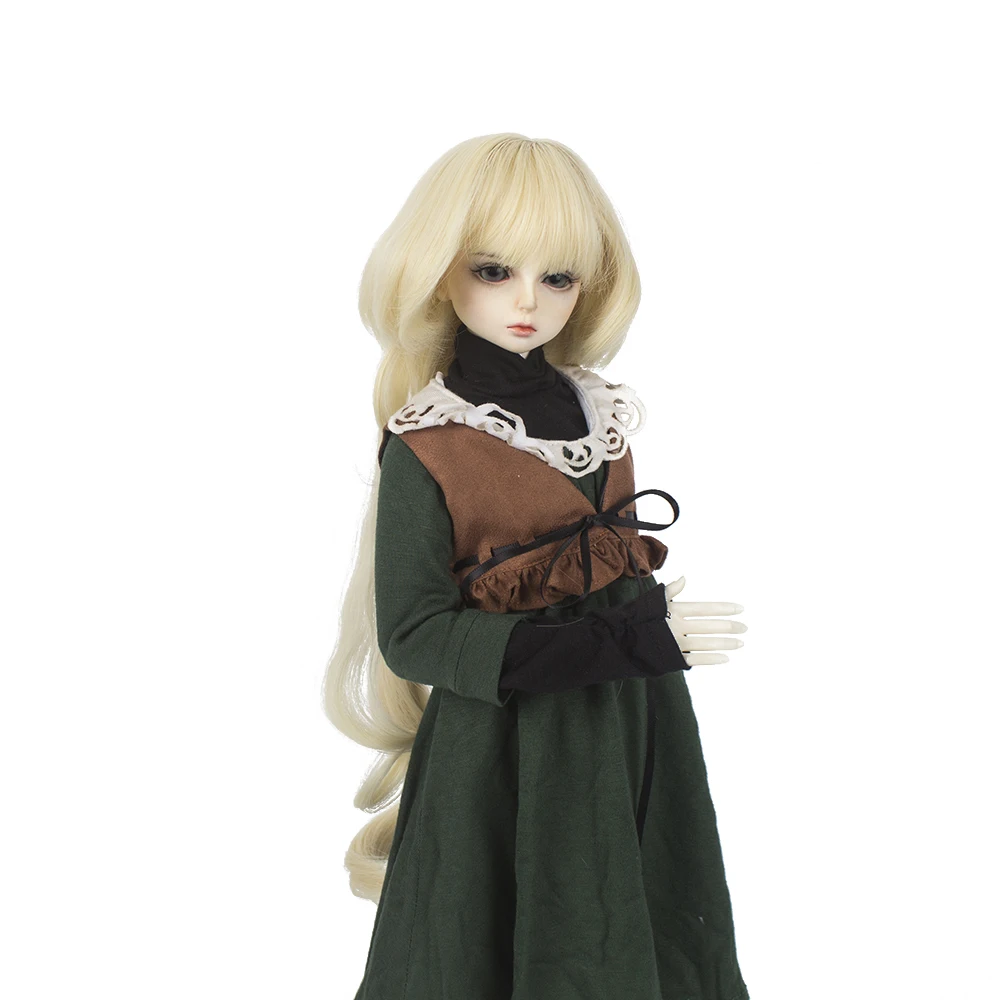 Muziwig bjd кукольные парики Высокая температура волоконная проволока длинные волнистые светлые волосы для куклы bjd