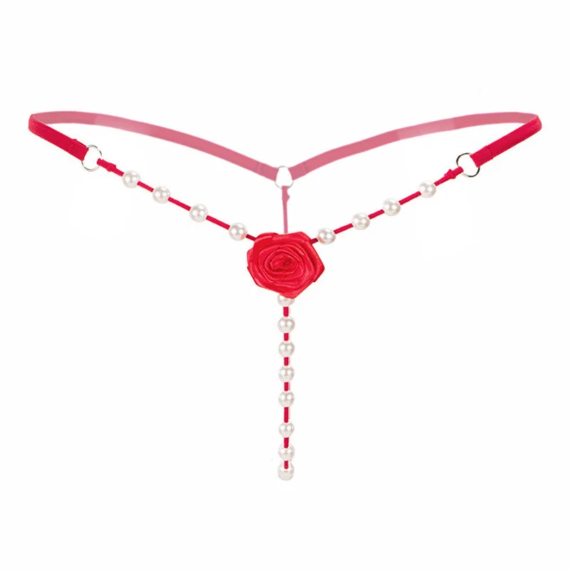 

Pearl Thongs Open Crotch Sexy Panties G-string Women Underwear Hollow Out Flower Crotchless Erotic T Back 3pcs/lots Lingerie 30