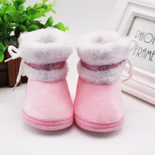 Детские ботинки для новорожденных девочек; милые зимние ботинки для малышей; кашемировые плюшевые зимние ботинки; Теплая обувь; Botas de bebe