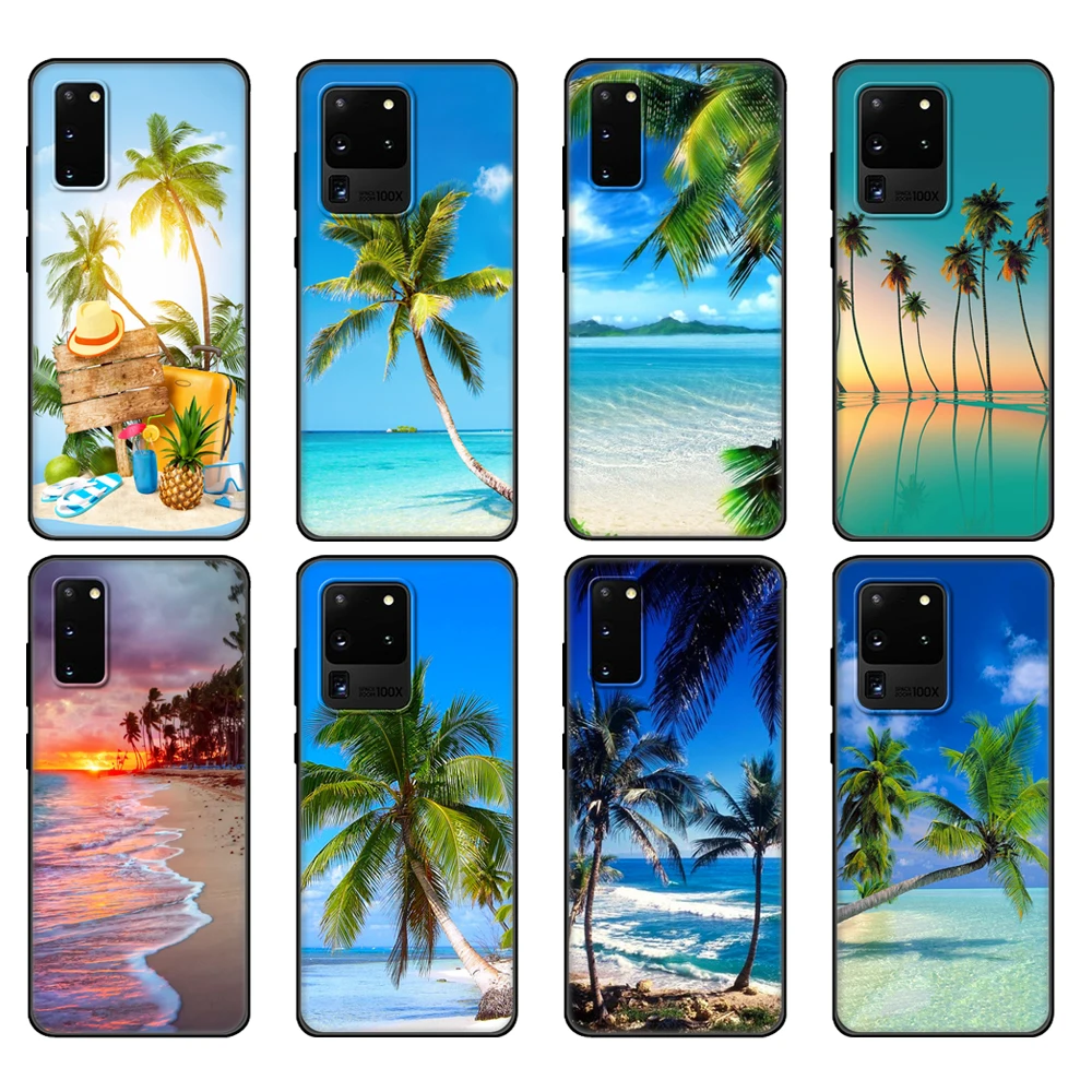 Черный чехол из ТПУ для Samsung galaxy S20 /S20 PLUS/S20 ultra/S20 + /S20FE задняя крышка летняя пляжная