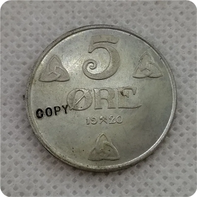 1918,1920 Норвегия 5 руды(железо) км#388 копия - Цвет: 1920