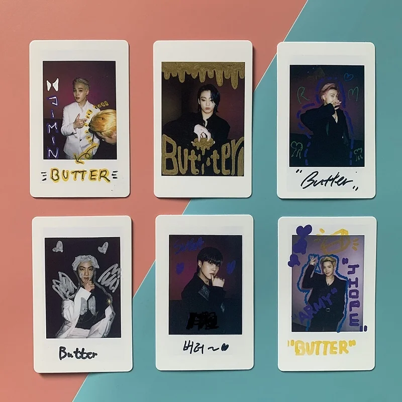 Korea Group KPOP Bangtan Boys Butter Small LOMO Collection Cards Postcard Random JK V Star Surroundings 7 Sheets 1 Set | Украшения и