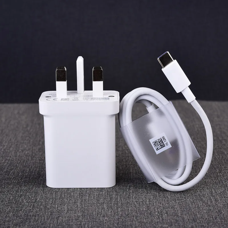 UK and Cable Оригинальное зарядное устройство huawei Supercharge Quick Adapter для huawei P20 p10 pro plus mate 9 10 20 honor 10 note10 5A usb супер зарядное устройство - Тип штекера: UK and Cable