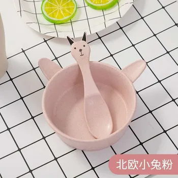 

Baby Small Bowl Eating Bowl Kids Tableware Infant with Lid Solid Food Bowl