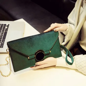 

Women envelope clutch bag velvet design ladies Clutches chain messenger bag for female Crossbody bag luxury velour evening bags