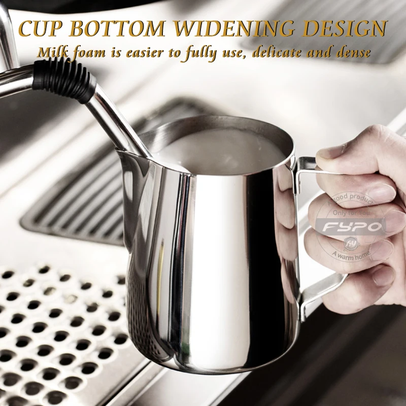 150-2000ml Stainless Steel Milk Frothing Jug For Espresso Coffee