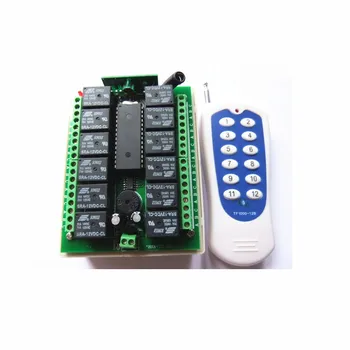 

DC12V 12 Channel Relay Module Wireless RF Remote Control Switch Transmitter + Receiver