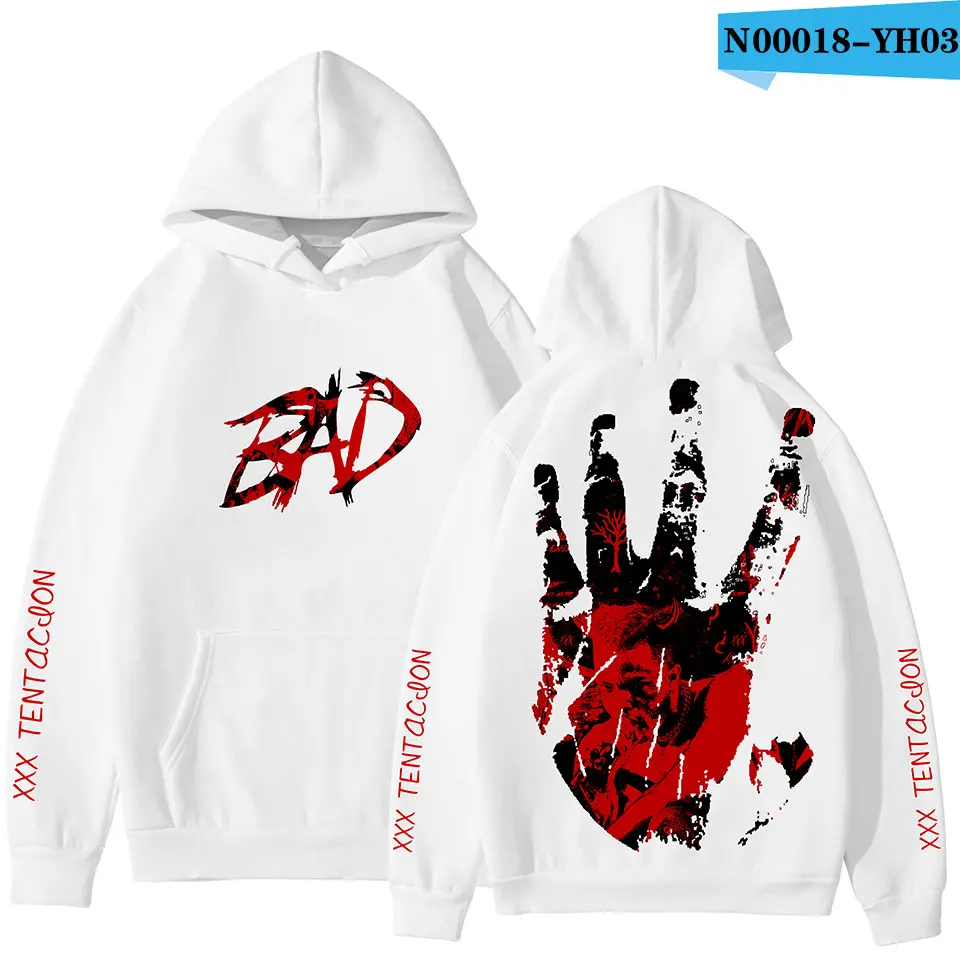 Толстовки с капюшоном Rapper BAD XXXTentacion, популярные мужские пуловеры для мальчиков, уличная Толстовка XXXTentacion, верхняя одежда в стиле хип-хоп, большие размеры - Цвет: 3D
