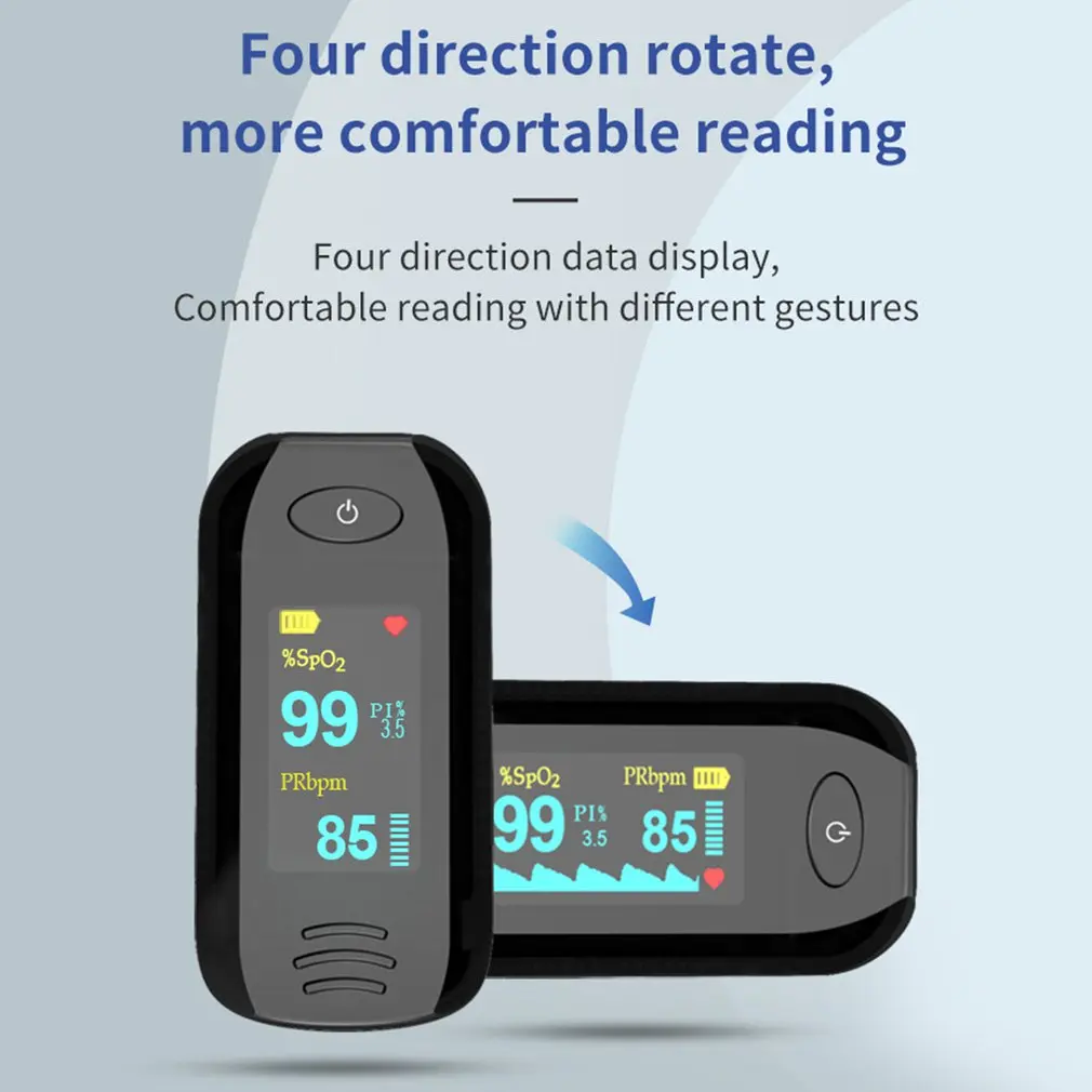

DS103 Blood Oximeter Color Screen Finger Clip Blood Oxygen Saturation Detector Portable Finger Clip Pulse Oximeter