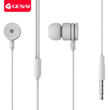 GENAI In Ear Wired Earphones with Mic 3.5mm Earbuds For Music Sport Gaming Heavy Bass Stereo Sound Headset For Mobile Phones