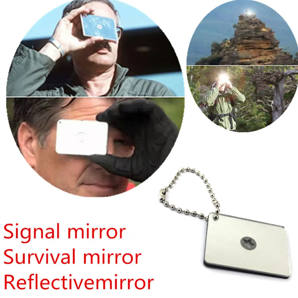 

1 Piece Portable Emergency Survival Mirror Outdoor Reflective Signal Mirror Camping Hiking Long Distance Communication Tools
