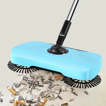 

Hand Push Sweeper Broom with 6pcs Floor Cleaning Mop Pads Sweeping Machine Magic Broom Dustpan Handle Household Cleaning Package