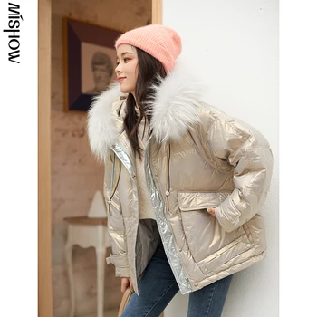 

MISHOW 2020 Winter Down Coats For Women Hooded Casual Outwear Coats Long Sleeve Female Jacket Fashion Overcoats MX20D8351