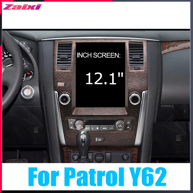 ZaiXi 12," Тесла Тип Android для Nissan Patrol Y62 2010~ автомобильный Android dvd-плеер навигация GPS радио мультимедиа
