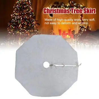 

Polygonal Christmas Tree Apron Cushion Tree Skirt Christmas Tree Decoration White Plush Tree Mat Pad for Home Decor Party