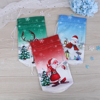 

1PCS Elk Shape Red Wine Drawstring Bags Champagne Bottle Cover Christmas Red Wine Bottle Cover