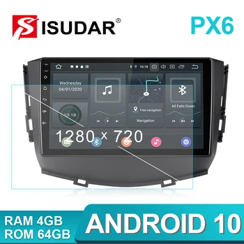 

ISUDAR PX6 Car Multimedia Player 1 Din Android 10 Car Radio For Lifan X60 2012-2016 GPS CANBUS Auto Stereo System RAM 4GB DSP FM