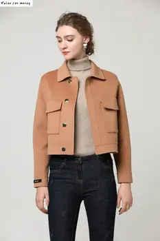 

Coat Wool Female Spring Autumn Jacket Women Clothes 2020 Korean Elegant Woolen Coats and Jackets Tops Casaco Feminino ZT2240