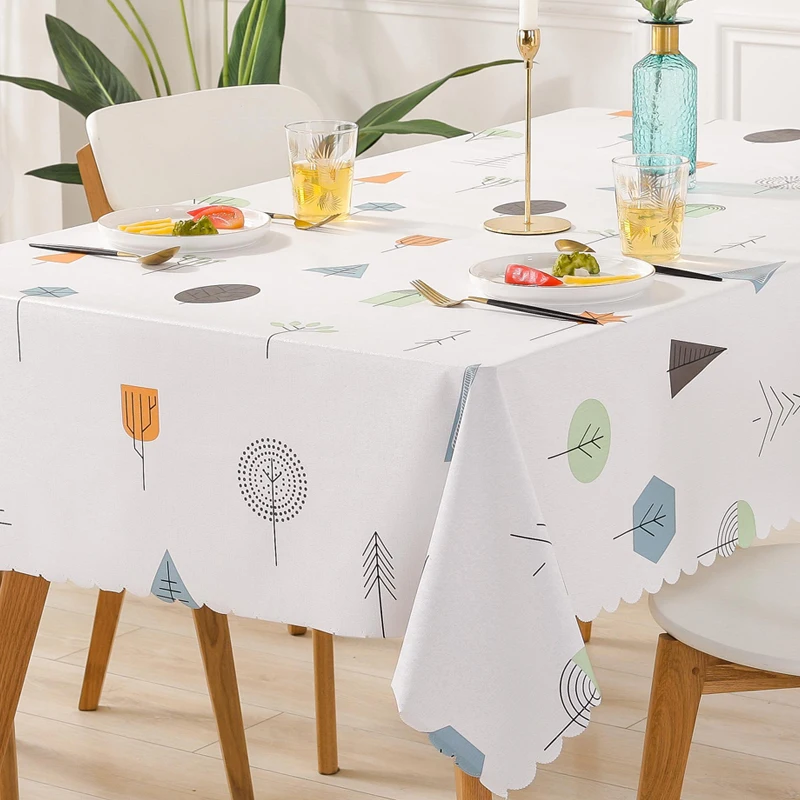 

Living room tablecloth waterproof, anti-scald, anti-oil, non-washing tea tablecloth rectangular tablecloth liner