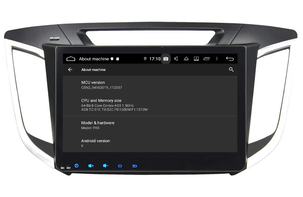 Klyde 10," ips Android 9,0 Восьмиядерный 4 Гб ОЗУ 64 Гб ПЗУ DSP BT автомобильный dvd-плеер Стерео gps ГЛОНАСС для hyundai Creta IX25