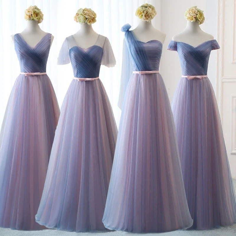 bride and co bridesmaids dresses