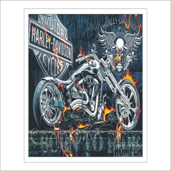 

3D DIY 5D Diamond Cartoon Motorcycle Full Embroidery Mural Home Decoration Mosaic Cross Stitch Set Mural T491