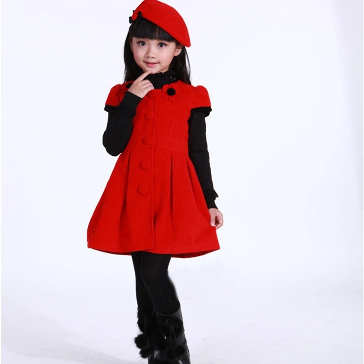 Rep 2018 vestido de invierno de punto + sombrero rojo niños de algodón de manga corta Vestidos para niñas 3 4 6 8 10 años de edad KD years old|10 yearfor girls - AliExpress