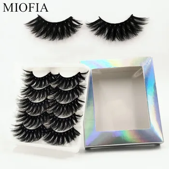 

MIOFIA 25mm 3D natural mink eyelashes thick and fluffy handmade false eyelashes messy dramatic eyelashes in bulk wholesale