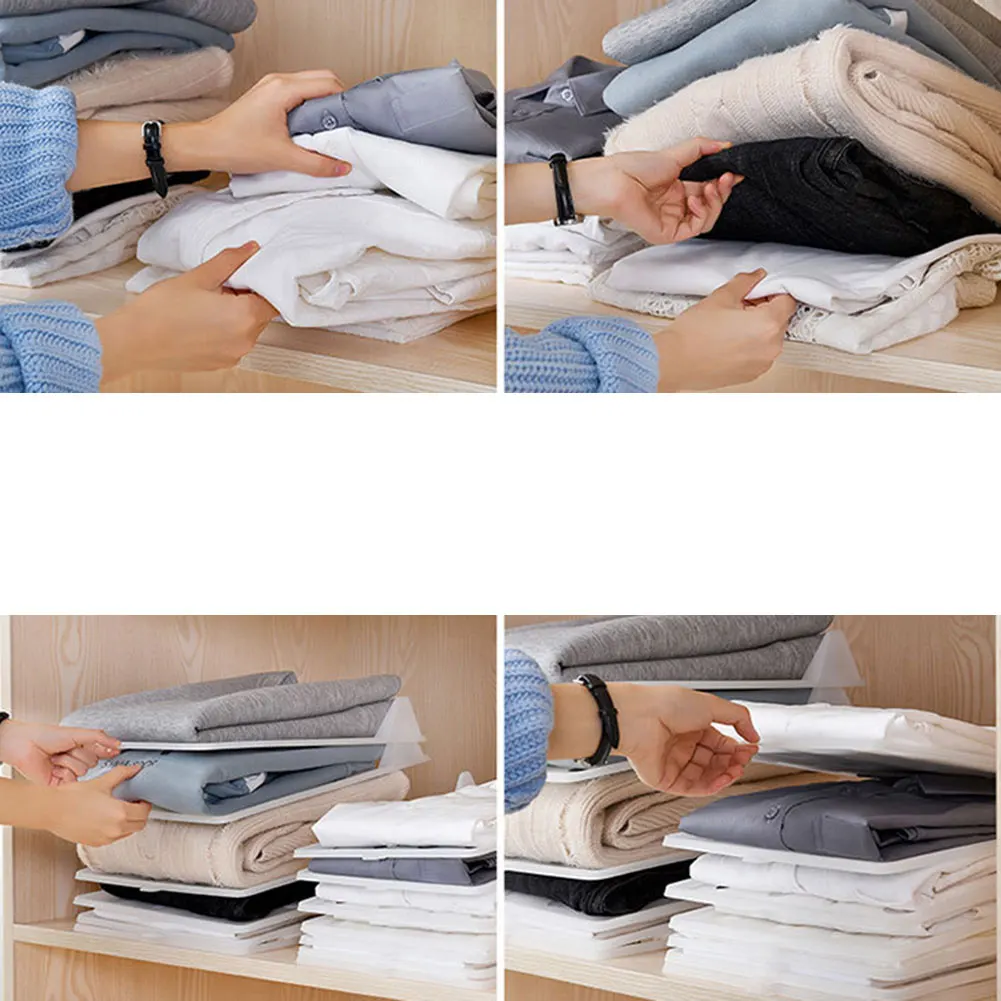 1 Layer Clothing Organization System Shirt Folder Travel Closet Drawer Stack Household Closet Organizer Fast Clothes Fold Board