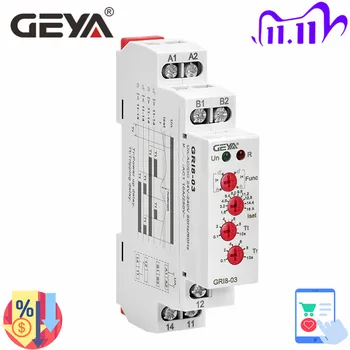 

GEYA GRI8-03 Over Current or Under Current Adjustable Relay 0.05A 1A 2A 5A 8A 16A Current Relay