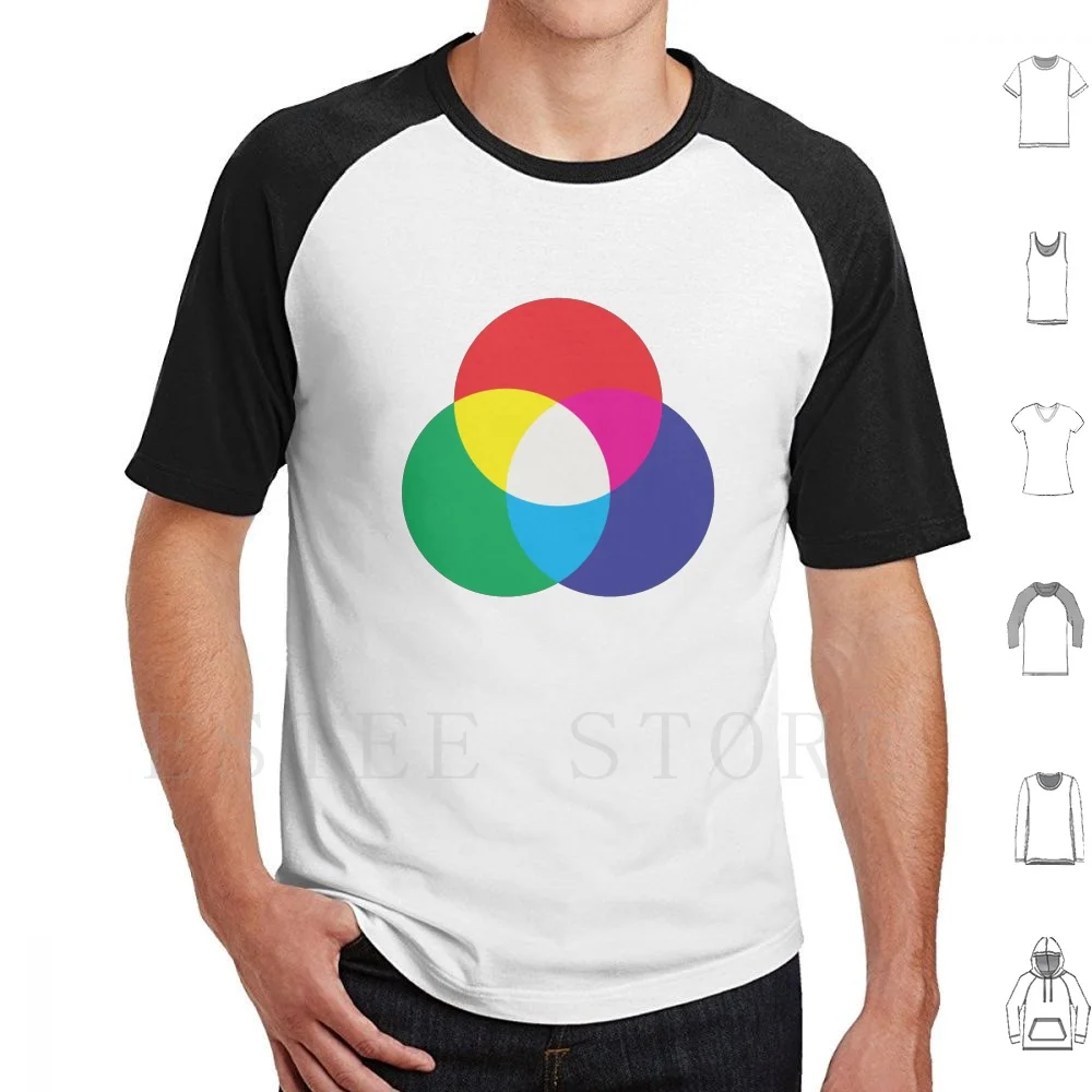 

Additive Primaries T Shirt Cotton Men Diy Print Artist Color Colour Color Spectrum Colour Spectrum Spectrum Color Wheel Color