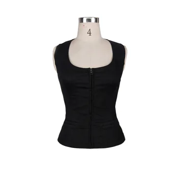 

Devil Fashion Women's Gothic Cotton Waistcoat Summer Sexy Sleeveless Hollow Out Slim Thin Top Vest