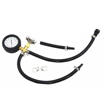 

Quick Connected Fuel pressure gauge Fuel Injection Pump Pressure Tester Gauge With Valve 0 ~ 100PSI