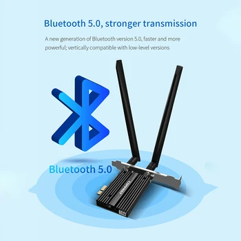 

3000Mbps Dual Band Wireless Desktop PCIe For Intel AX200 Pro Card 802.11ax 2.4G/5Ghz Bluetooth 5.0 PCI Express WiFi 6 Adapter