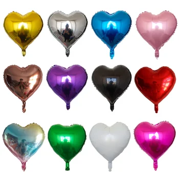 

50pcs/lot 18inch Helium Foil Mylar Heart Balloon Valentine's Days Aluminium Foil Globos Wedding Birthday Party Decoration Ballon