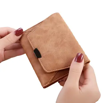 

Credit Card Organizer Casual Women Mini Solid Color Multi Card Slots Short Wallet Purse Card Bag Pouch кошелек женский