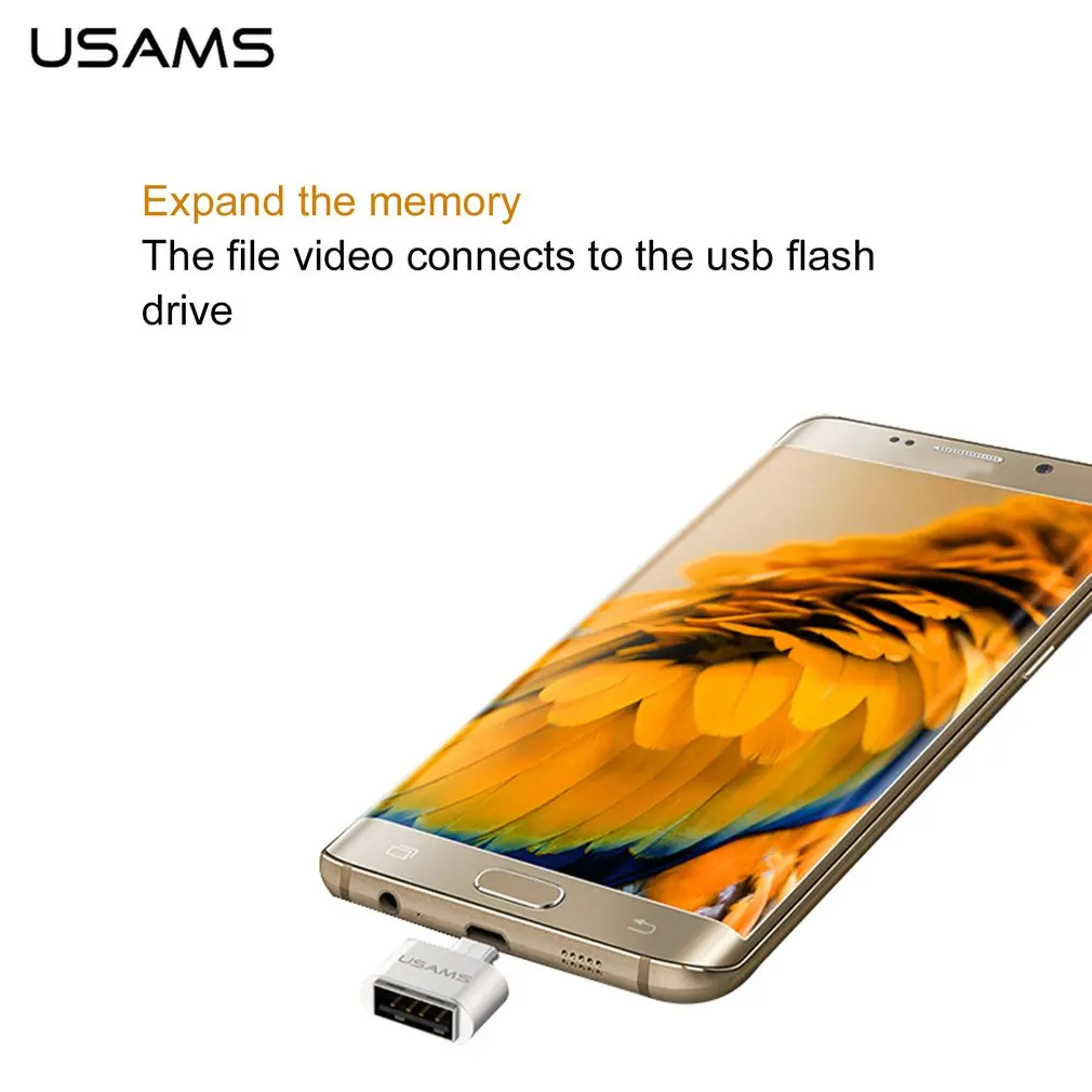USAMS Small Size Mini Micro USB To USB Adapter 2.0 Converter For Tablet PC Mobile Phones to Keyboard U Disk Mouse