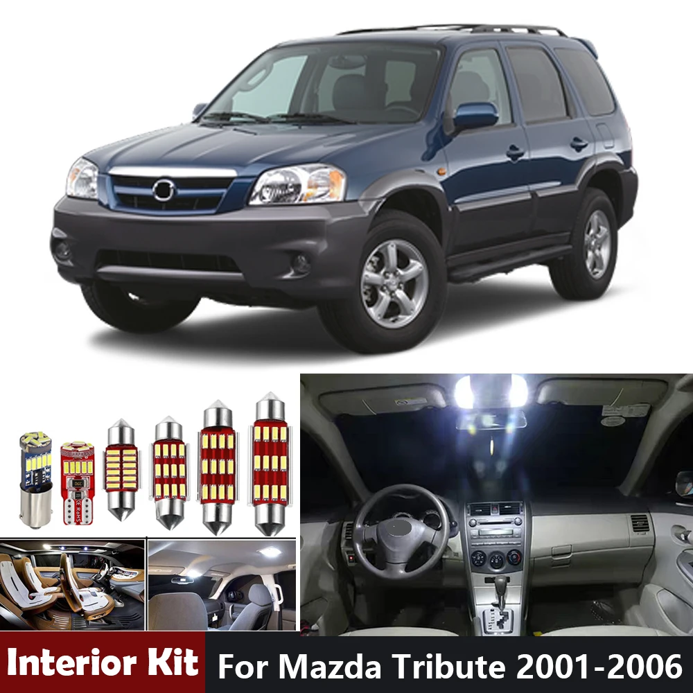 12 шт. Автомобильные светодиодные лампы Canbus для Mazda Tribute 2001-2006 | Автомобили и