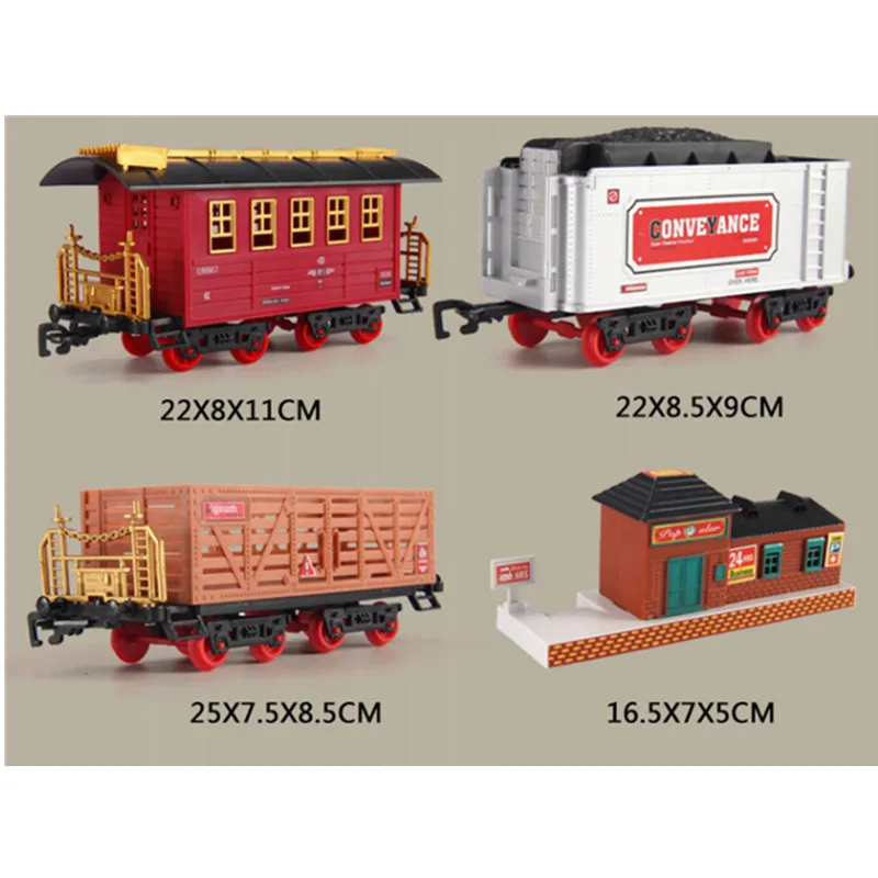 High Simulation Steam spray 2.4G RC Steam Train 666CM Large Track Railway DIY Assembly RC Toy Sound Smoking Effect Train  Tracks 6