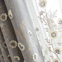 Modern Cashmere Embroidered Curtain Fabric Simple Bedroom for Living Room Curtains Finished Window Screen Custom