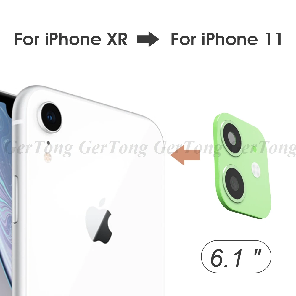 Green Роскошная наклейка на объектив камеры, сменная секундная стрелка для iPhone 11 Pro Max, Защитное стекло для iPhone XR, наклейка, фальшивая Крышка для камеры - Цвет: Green