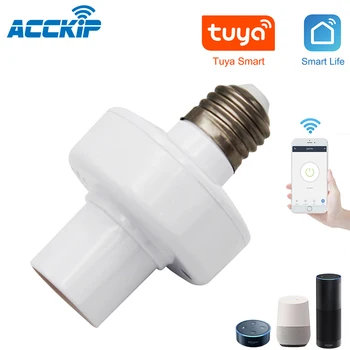 

Lamp Holder WiFi Wireless Tuya APP Remote Control Light Lamp Bulb Adapter for Home Automation Smart Wifi Lamp Adapter E27
