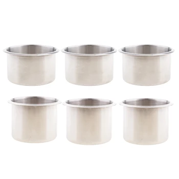 

Pack of 6 Stainless Steel Cup Drink Holder Drop-in Style for Marine Boat RV Camper (2 Sizes)