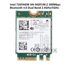 Carte Wifi double bande 7265AN 7265NGW AN NGFF M.2, 2.4G/5GHz, 802.11a/g/n, 300 mb/s, Wifi + BT4.0, pour Asus /Acer/Dell/Samsung/Sony, etc.