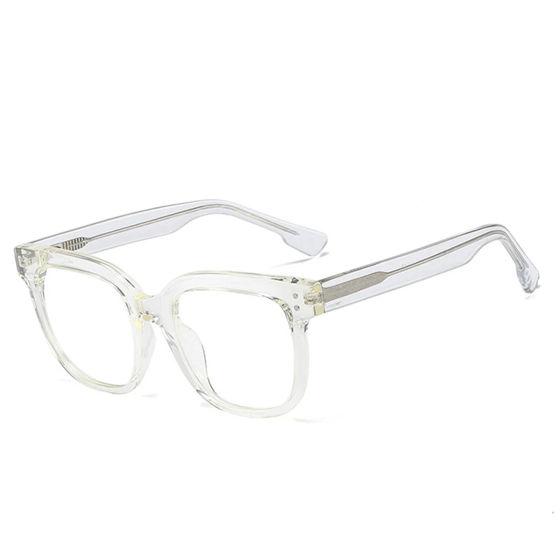 KEHU High Quality Spring Hinge Glasses Women Brand Ultralight TR90 Eyeglasses Frame Ladies Fashion Square Glasses Frame XH163 - Цвет оправы: Transparent
