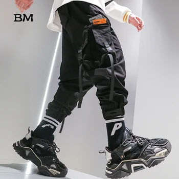 

Hip Hop Fashion Black Harem Pants Streetwear Sport Joggers Techwear Kpop Korean Style Clothes Men Harajuku Loose Trousers Male