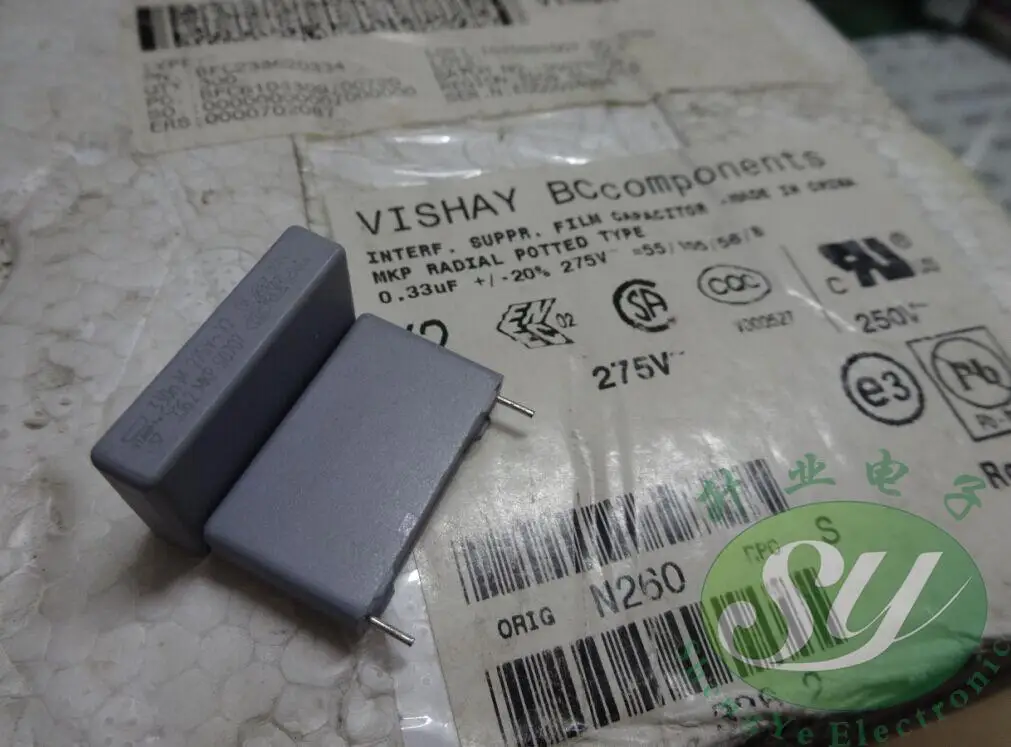 50 шт. VISHAY MKP336 0,33 мкФ/275Vac 330NF 334 пленочный конденсатор 22 мм