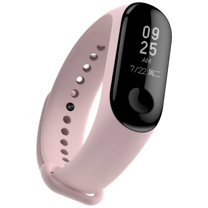 Xiaomi mi ремешок цветной mi Band 2 3 4 аксессуары для браслетов сменный умный ремешок силиконовый браслет - Цвет: mi 3 4Pink strap