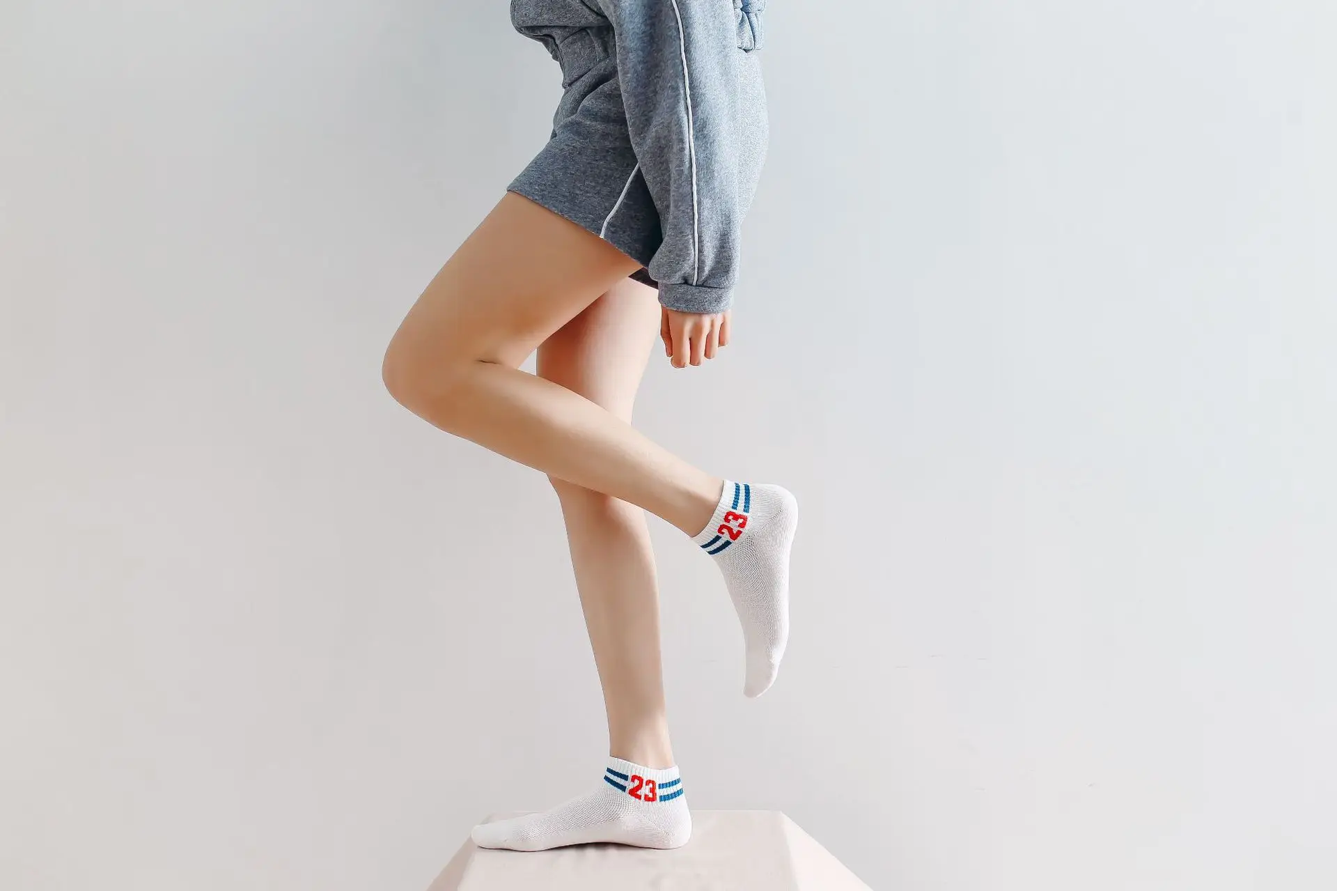 Mesh tou qi wa Children Spring And Summer Thin Short WOMEN'S Socks Polyester Cotton Sports Trend No-show Socks Women's with Numb